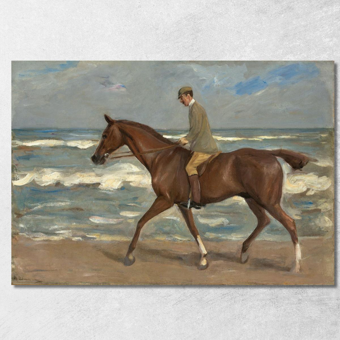 Cavaliere Sulla Spiaggia Verso Sinistra Max Liebermann mlb65 quadro stampato su tela