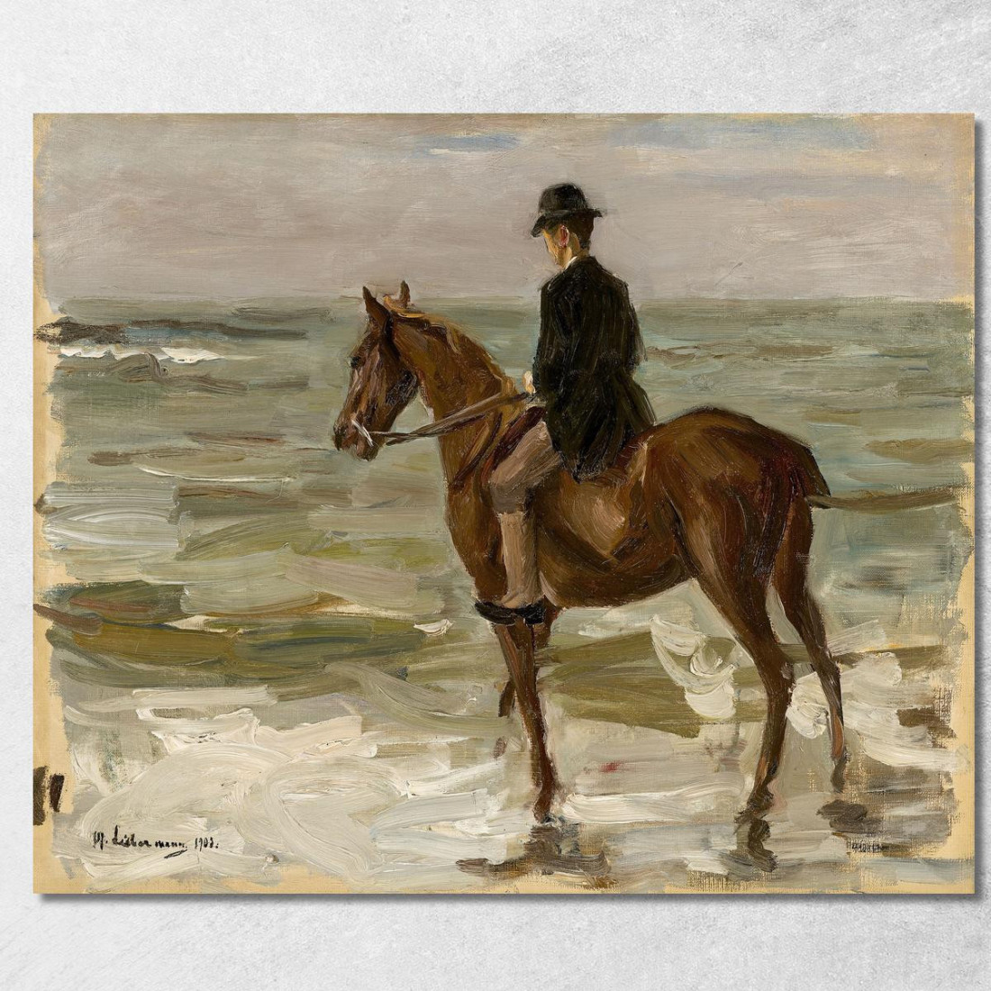Cavaliere Sulla Spiaggia Max Liebermann mlb66 quadro stampato su tela