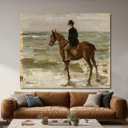 Cavaliere Sulla Spiaggia Max Liebermann mlb66 quadro stampato su tela