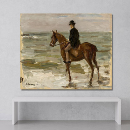 Cavaliere Sulla Spiaggia Max Liebermann mlb66 quadro stampato su tela