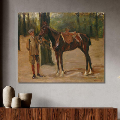 Stalliere Con Cavallo Max Liebermann mlb68 quadro stampato su tela