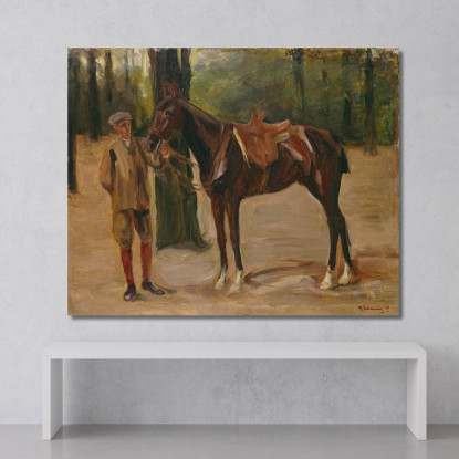 Stalliere Con Cavallo Max Liebermann mlb68 quadro stampato su tela