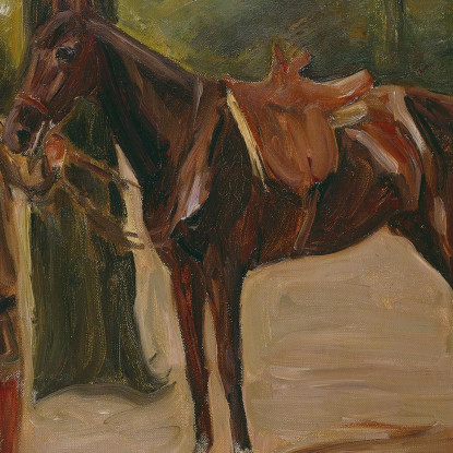 Stalliere Con Cavallo Max Liebermann mlb68 quadro stampato su tela