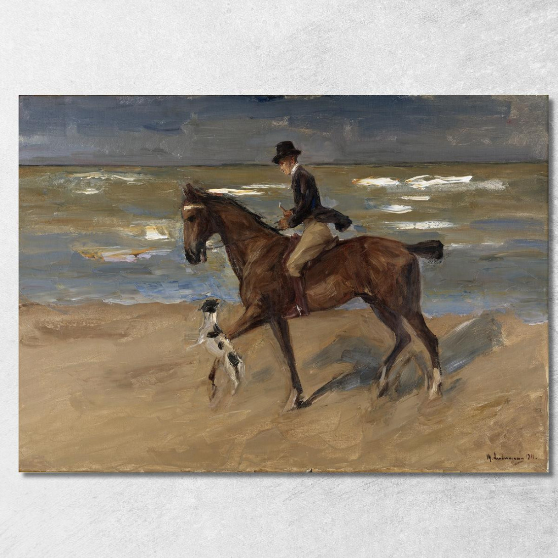 Cavaliere Sulla Spiaggia Max Liebermann mlb69 quadro stampato su tela