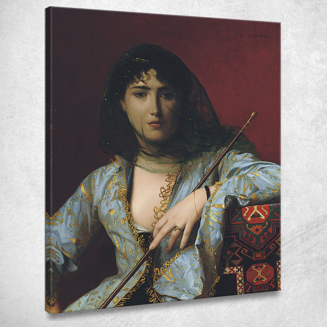 Bellezza Circassa Velata Jean-Léon Gérôme jlg159 quadro stampato su tela