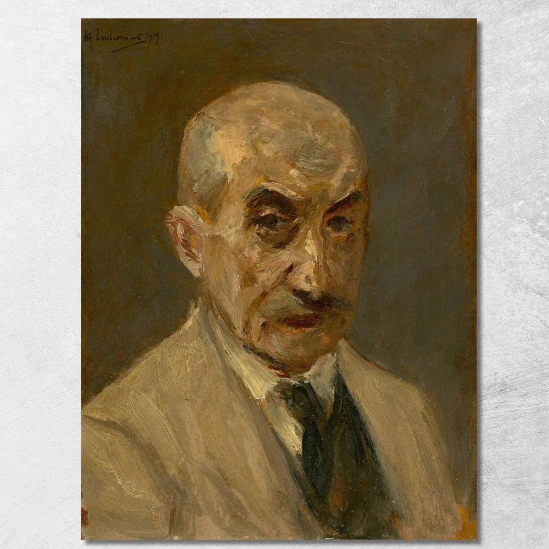 Autoritratto In Camice Da Pittore Busto Verso Destra Max Liebermann mlb76 quadro stampato su tela