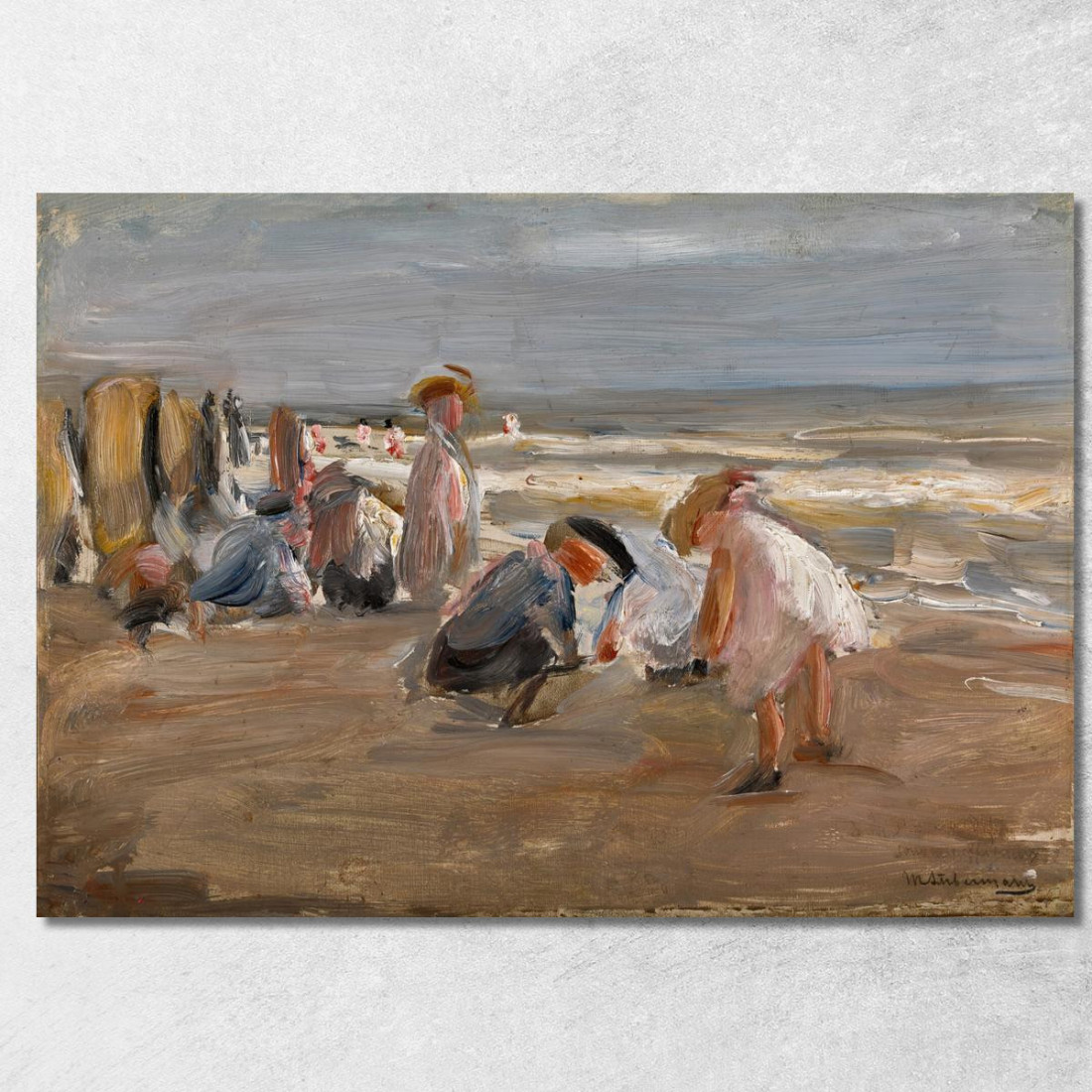 Bambini Che Giocano Sulla Spiaggia Max Liebermann mlb78 quadro stampato su tela