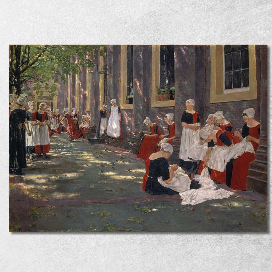 Il Cortile Dell'Orfanotrofio Ad Amsterdam Max Liebermann mlb86 quadro stampato su tela