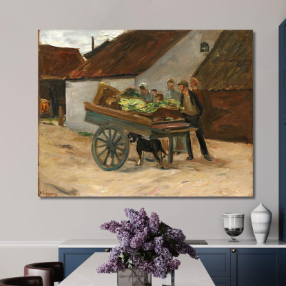 Carretto Di Verdure – Carretto Trainato Da Cani Max Liebermann mlb92 quadro stampato su tela