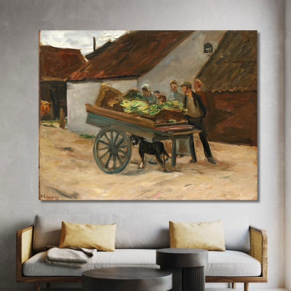 Carretto Di Verdure – Carretto Trainato Da Cani Max Liebermann mlb92 quadro stampato su tela