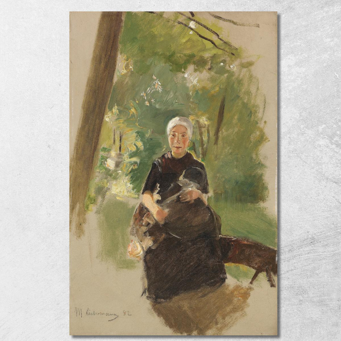 Giovane Madre Sotto Gli Alberi Max Liebermann mlb98 quadro stampato su tela