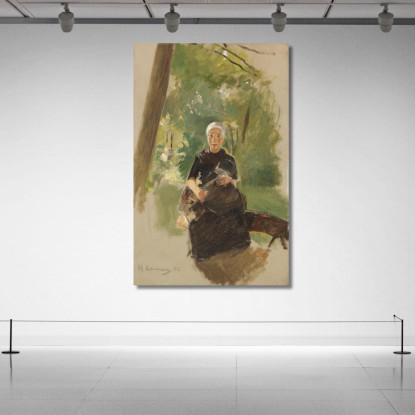 Giovane Madre Sotto Gli Alberi Max Liebermann mlb98 quadro stampato su tela