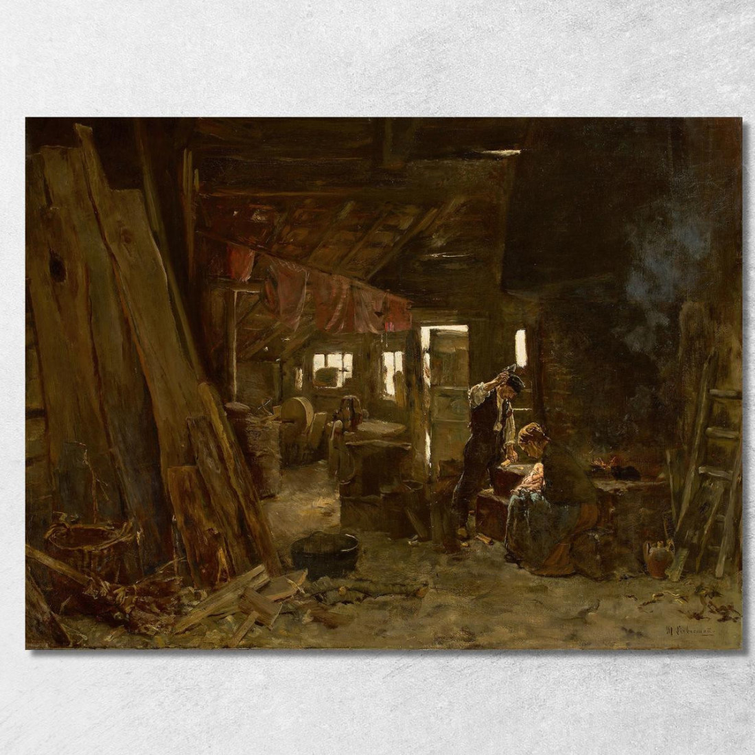 Officina Del Falegname – La Famiglia Del Taglialegna 2 Max Liebermann mlb100 quadro stampato su tela