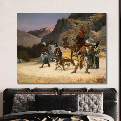 Una Tigre In Cattività Rudolf Ernst rer1 quadro stampato su tela