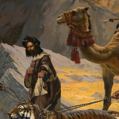 Una Tigre In Cattività Rudolf Ernst rer1 quadro stampato su tela