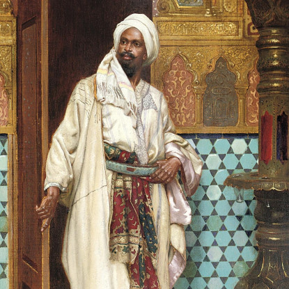 Un Elegante Capo Nel Suo Palazzo Rudolf Ernst rer14 quadro stampato su tela