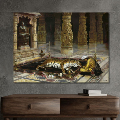 Onorando La Tigre Rudolf Ernst rer20 quadro stampato su tela