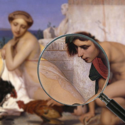 Giovani Greci Assistono Ad Un Combattimento Di Galli Jean-Léon Gérôme jlg165 quadro stampato su tela