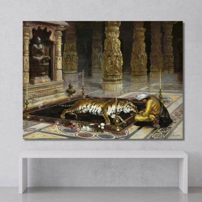 Onorando La Tigre Rudolf Ernst rer20 quadro stampato su tela