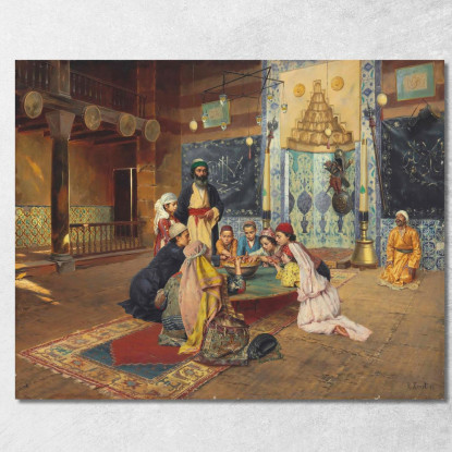 La Carità Presso I Dervisci A Scutari Rudolf Ernst rer23 quadro stampato su tela