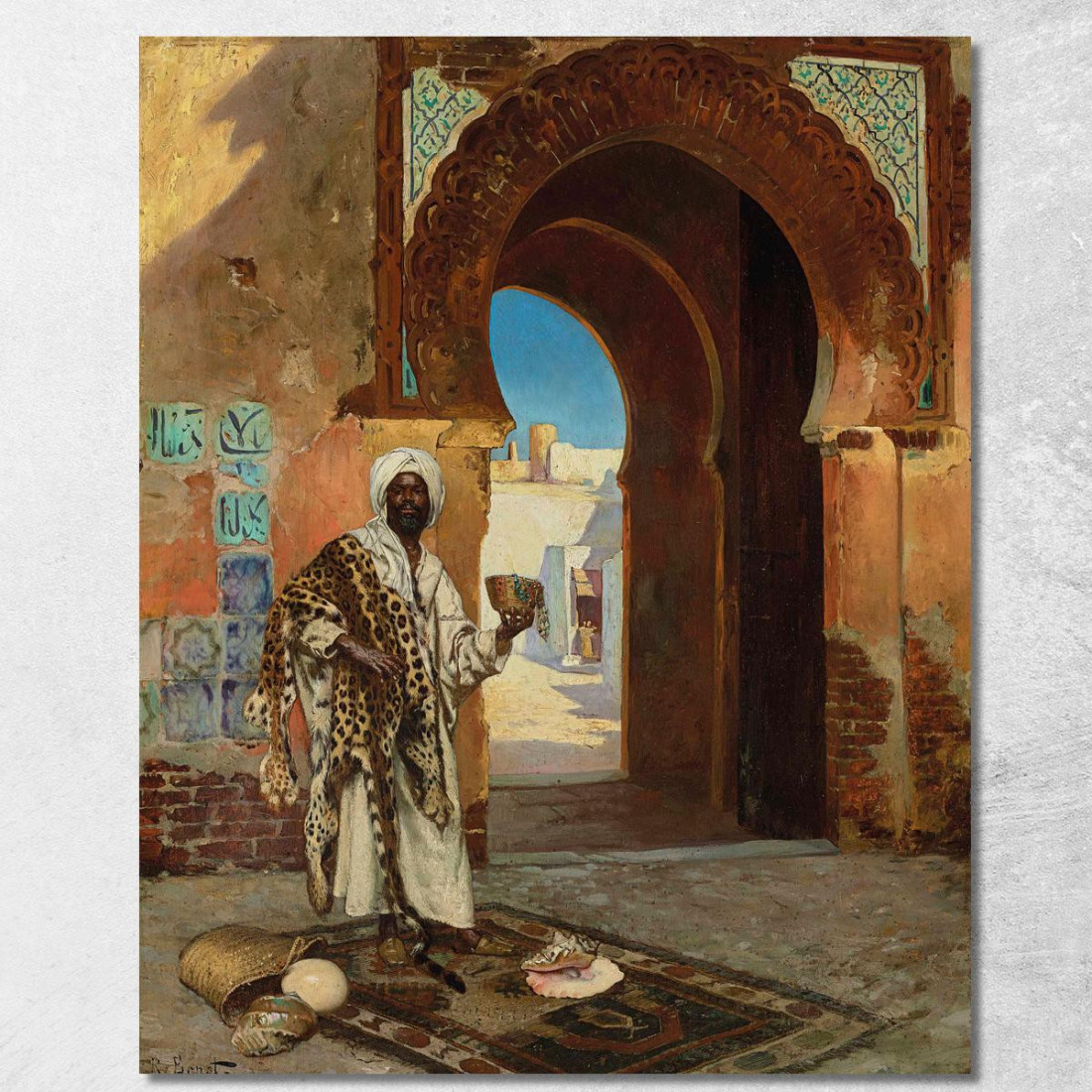 Il Mercante Di Conchiglie Rudolf Ernst rer27 quadro stampato su tela