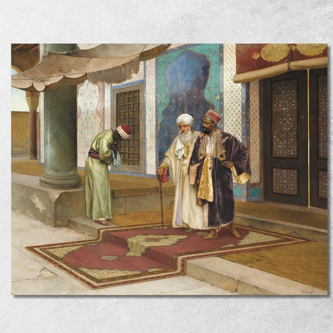 Uscendo Dalla Moschea Rudolf Ernst rer28 quadro stampato su tela