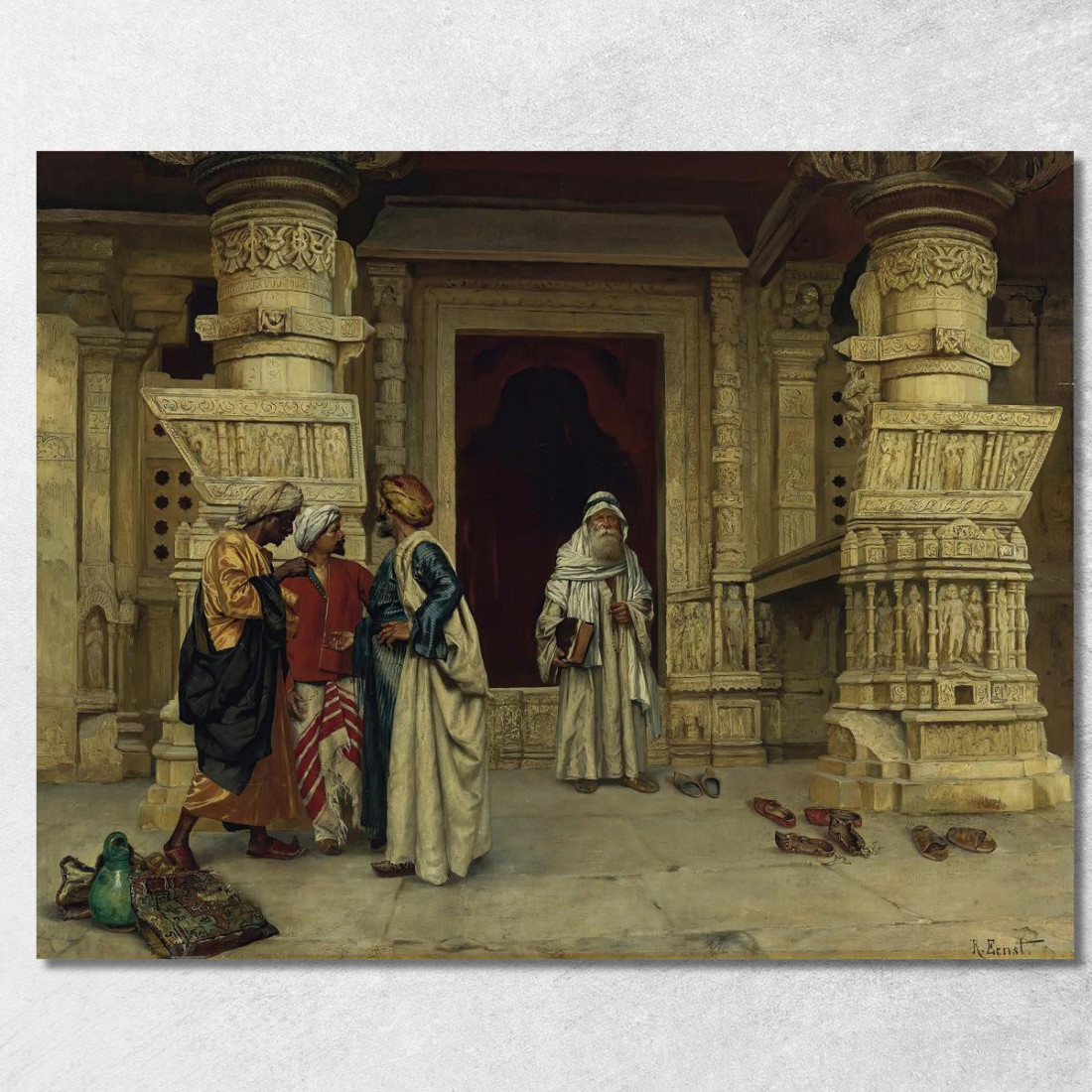 Fuori Dalla Moschea 2 Rudolf Ernst rer33 quadro stampato su tela