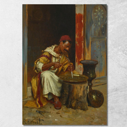 Il Lavoratore Dell'Ottone Rudolf Ernst rer39 quadro stampato su tela
