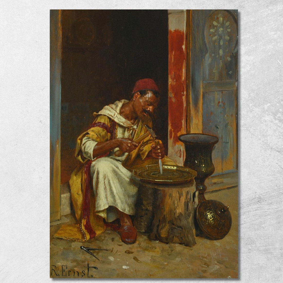 Il Lavoratore Dell'Ottone Rudolf Ernst rer39 quadro stampato su tela
