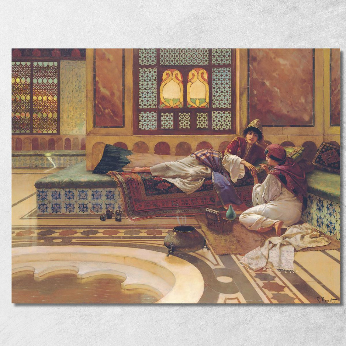 La Manicure Rudolf Ernst rer49 quadro stampato su tela