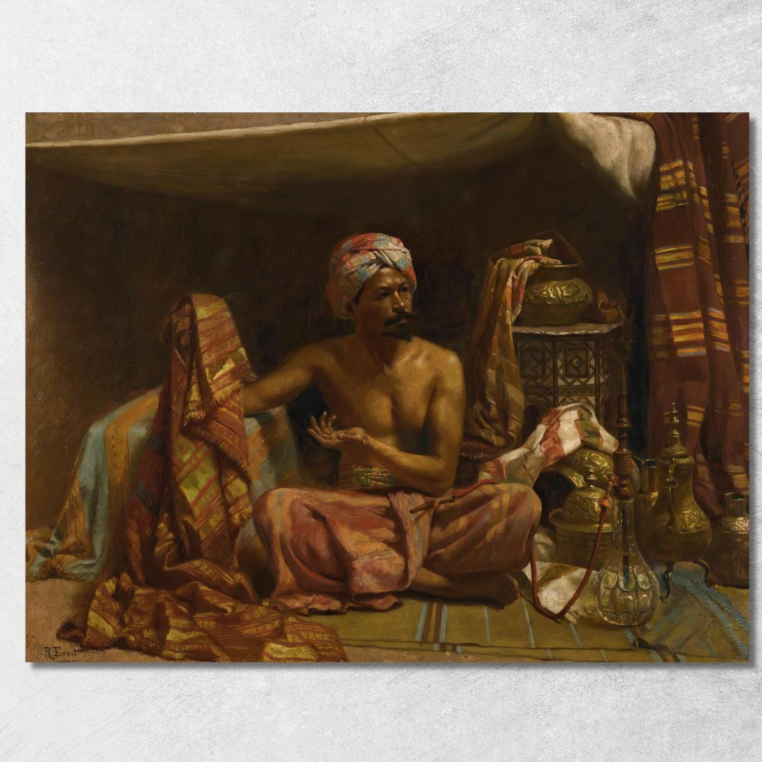 Il Mercante Di Tappeti Rudolf Ernst rer64 quadro stampato su tela