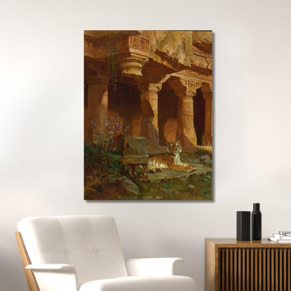 Tigre A Riposo Rudolf Ernst rer70 quadro stampato su tela