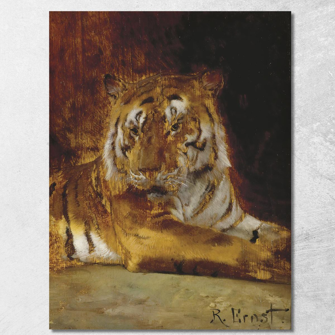 Tigre Rudolf Ernst rer72 quadro stampato su tela