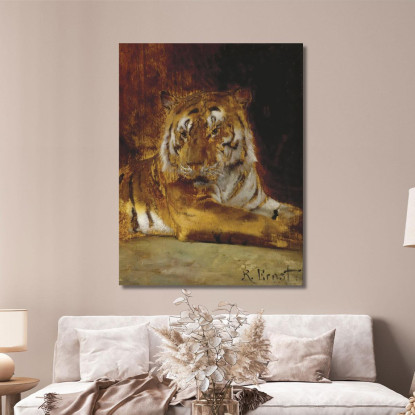 Tigre Rudolf Ernst rer72 quadro stampato su tela