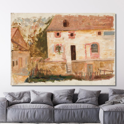 Casa Con Staccionata Tadeusz Makowski tmk36 quadro stampato su tela