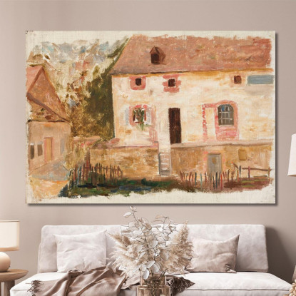 Casa Con Staccionata Tadeusz Makowski tmk36 quadro stampato su tela