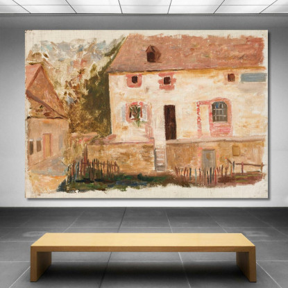 Casa Con Staccionata Tadeusz Makowski tmk36 quadro stampato su tela