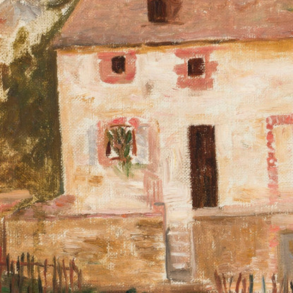 Casa Con Staccionata Tadeusz Makowski tmk36 quadro stampato su tela