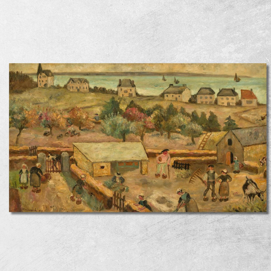 Cascina A Keranquernat Tadeusz Makowski tmk53 quadro stampato su tela