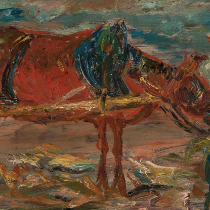 Dare Da Mangiare A Un Cavallo Tadeusz Makowski tmk54 quadro stampato su tela