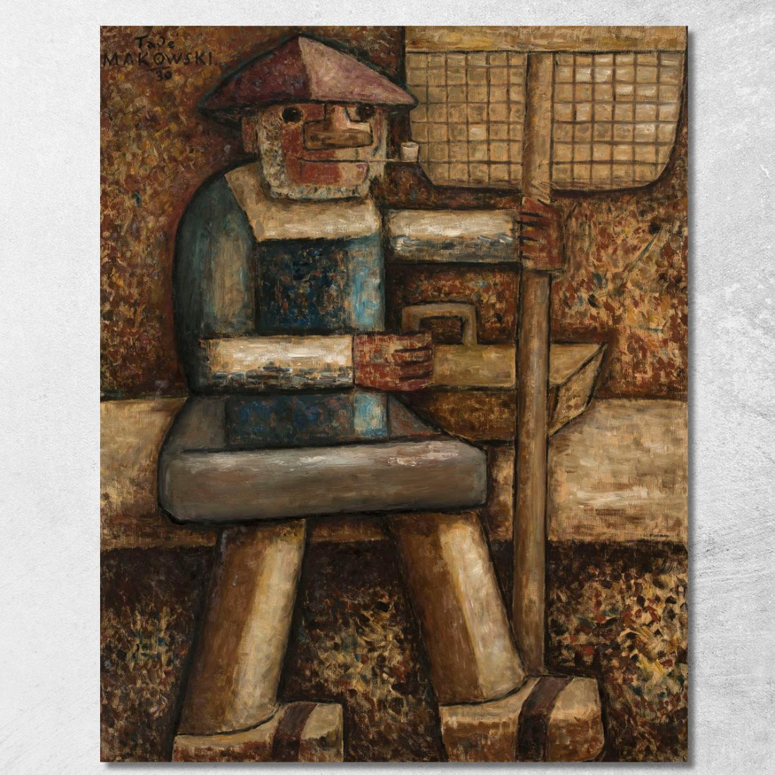 Pescatore Tadeusz Makowski tmk57 quadro stampato su tela
