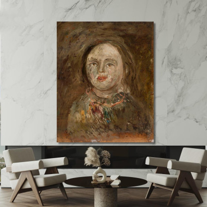 Testa Di Ragazza Tadeusz Makowski tmk69 quadro stampato su tela