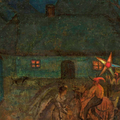 Presepe Di Cracovia Tadeusz Makowski tmk90 quadro stampato su tela