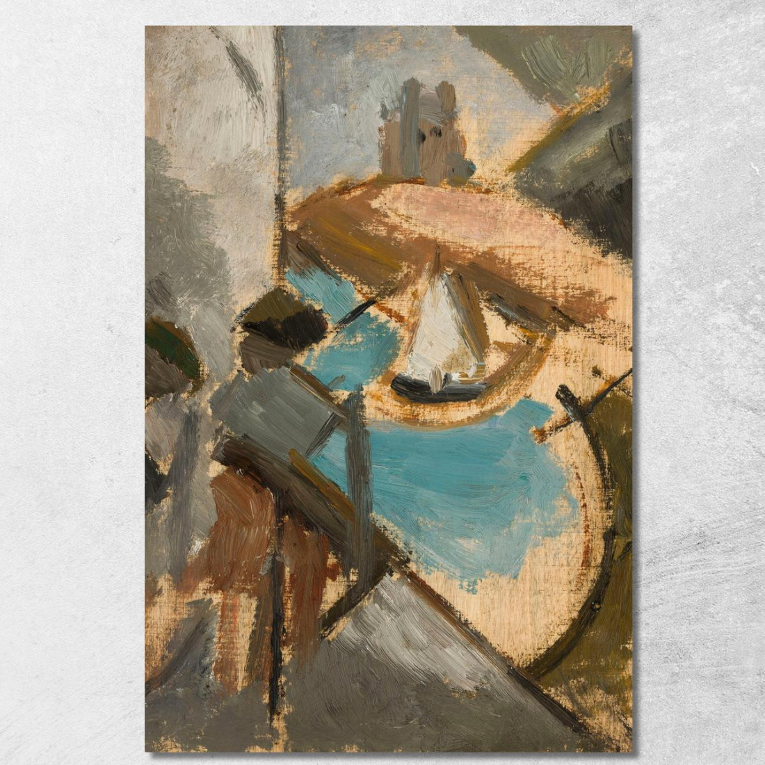 Paesaggio Con Una Barca A Vela Tadeusz Makowski tmk97 quadro stampato su tela