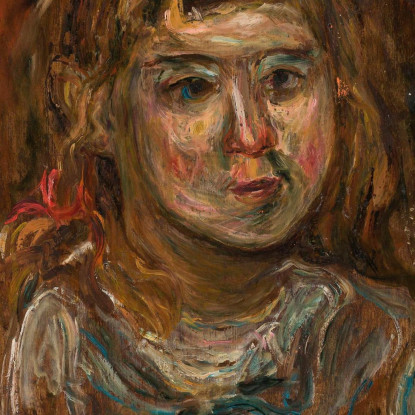 Bambina Con Un Nastro Rosso Tadeusz Makowski tmk108 quadro stampato su tela