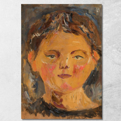 Testa Di Bambina 2 Tadeusz Makowski tmk110 quadro stampato su tela