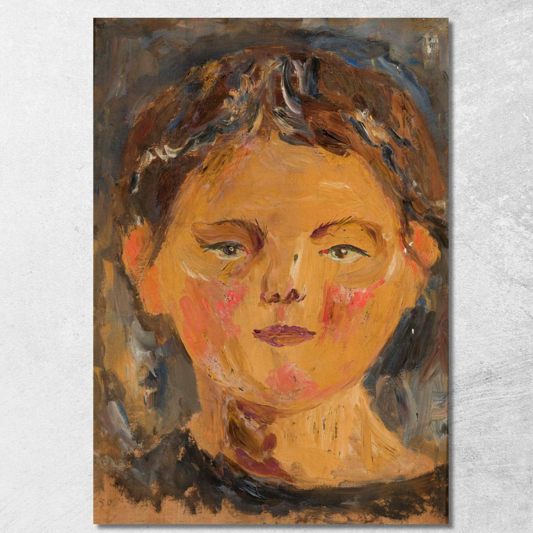 Testa Di Bambina 2 Tadeusz Makowski tmk110 quadro stampato su tela