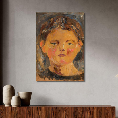 Testa Di Bambina 2 Tadeusz Makowski tmk110 quadro stampato su tela