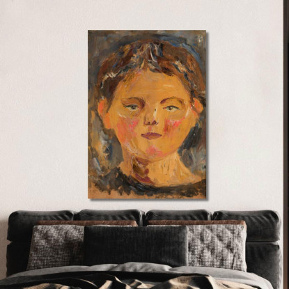 Testa Di Bambina 2 Tadeusz Makowski tmk110 quadro stampato su tela