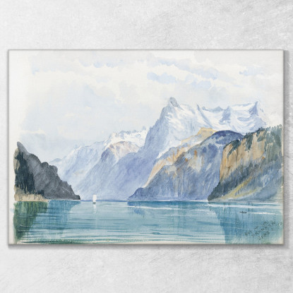 Baia Di Uri Brunnen Dalla Svizzera John Singer Sargent jss20 quadro stampato su tela